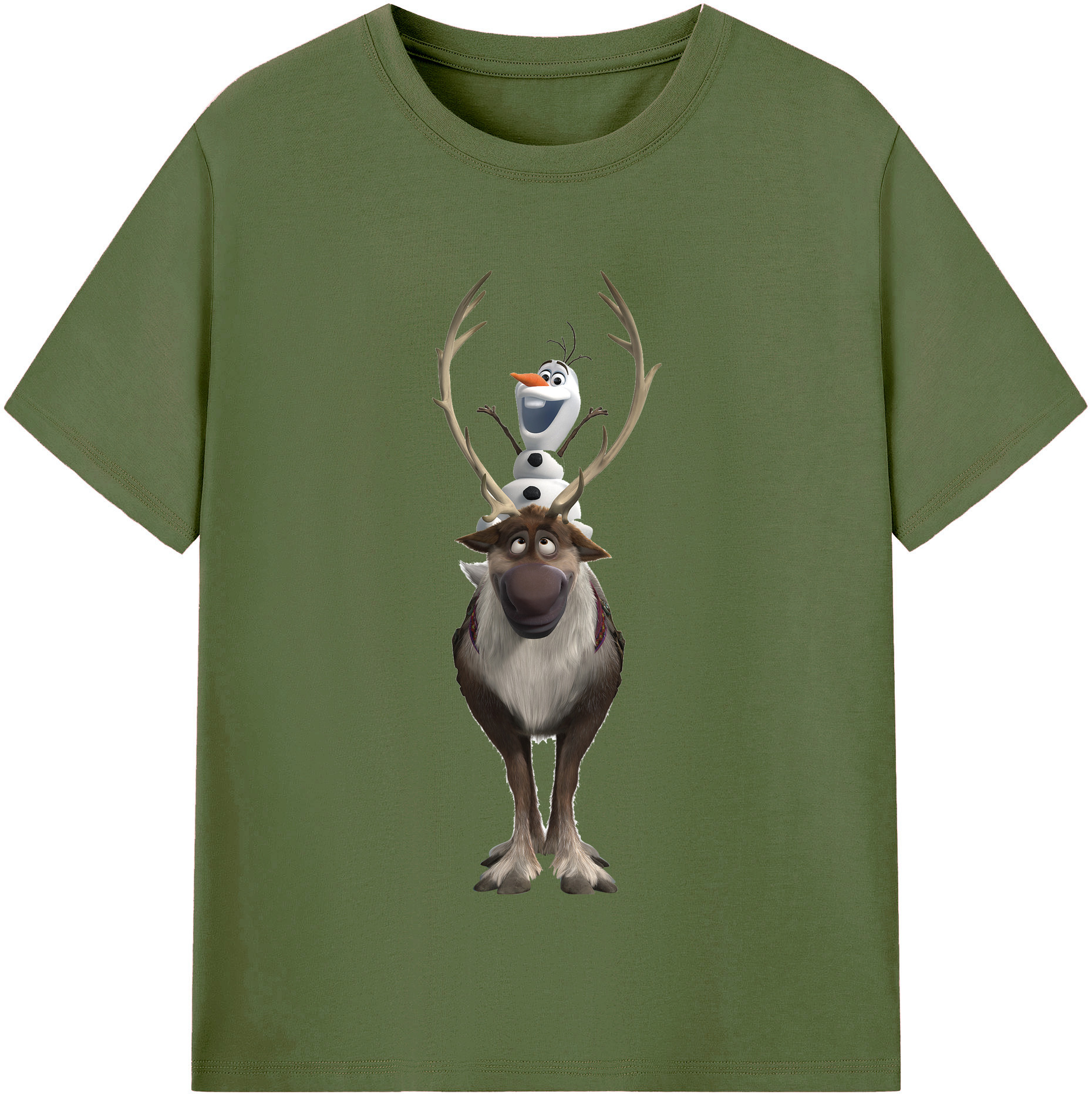 （画像用） アナと雪の女王 アンナ エルサ Frozen Anna Elsa 綿100％半袖Tシャツ（フロントプリント）